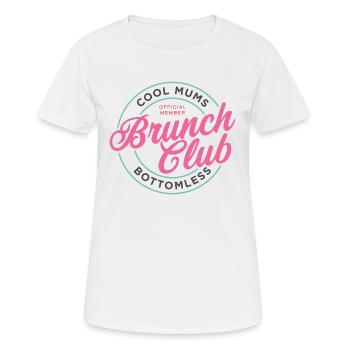 Cool Mums Brunch Club - Frauen T-Shirt atmungsaktiv - Weiß - Vorne - AI Model Female 172 dark (172cm)