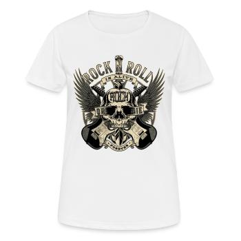 ROCKEN ODER STERBEN - Frauen T-Shirt atmungsaktiv - Weiß - Vorne - AI Model Female 172 dark (172cm)