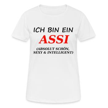 Je suis un asi - T-shirt respirant Femme - blanc - Devant - AI Model Female 172 dark (172cm)
