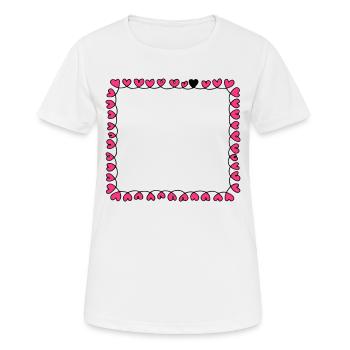 Rahmen Herzen - Frauen T-Shirt atmungsaktiv - Weiß - Vorne - AI Model Female 172 dark (172cm)