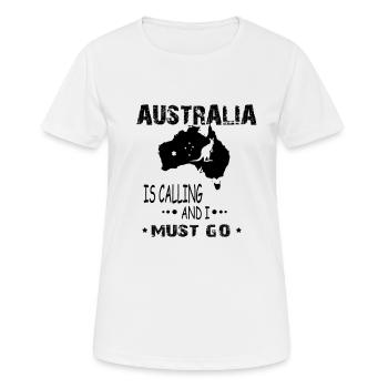 Et appelle australie je dois aller - T-shirt respirant Femme - blanc - Devant - AI Model Female 172 dark (172cm)