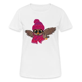Hibou des Glaces Engelures Automne Hiver - T-shirt respirant Femme - blanc - Devant - AI Model Female 172 dark (172cm)