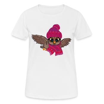 Hibou des Glaces Engelures Automne Hiver - T-shirt respirant Femme - blanc - Devant - AI Model Female 172 dark (172cm)
