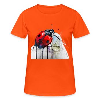 Ladybug Art Gift Insects Animal - Women's Breathable T-Shirt - neon orange - Front - AI Model Female 172 dark (172cm)