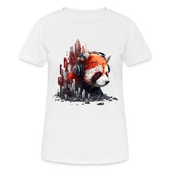Roter Panda Geschenk Pandabär Kunst Tier Zoo Motiv - Frauen T-Shirt atmungsaktiv - Weiß - Vorne - AI Model Female 172 dark (172cm)