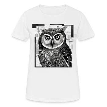 Eule Nachtvogel Vogel Tier Geschenk - Frauen T-Shirt atmungsaktiv - Weiß - Vorne - AI Model Female 172 dark (172cm)