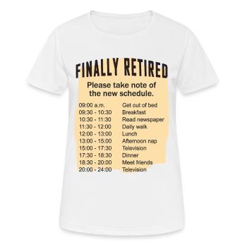 Les retraités planifient leurs activités quotidiennes - T-shirt respirant Femme - blanc - Devant - AI Model Female 172 dark (172cm)