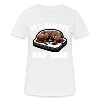 Chiens Rhodesian Ridgeback Rhodesian Ridgebacks - T-shirt respirant Femme - blanc - Devant - AI Model Female 172 dark (172cm)