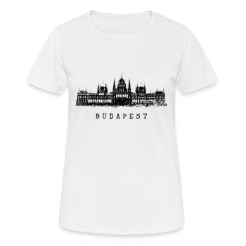 Budapest Parliament Hungary Skyline I Love Budapest - Women's Breathable T-Shirt - white - Front - AI Model Female 172 dark (172cm)