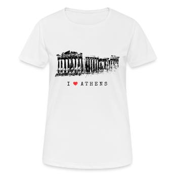 Athènes Acropole Vintage Grèce J’aime Athènes - T-shirt respirant Femme - blanc - Devant - AI Model Female 172 dark (172cm)