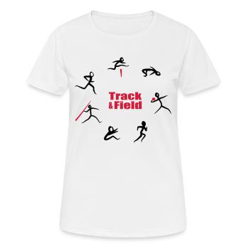 Track & Field, Heptathlon - Women's Breathable T-Shirt - white - Front - AI Model Female 172 dark (172cm)