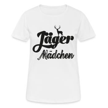Jäger Mädchen Nachwuchsjägerin Jagd Papa Jäger - Frauen T-Shirt atmungsaktiv - Weiß - Vorne - AI Model Female 172 dark (172cm)