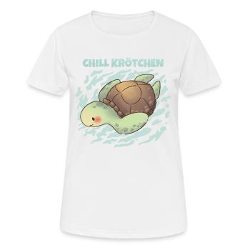 Chill Toad Turtle Chill Turtle Relax - T-shirt respirant Femme - blanc - Devant - AI Model Female 172 dark (172cm)