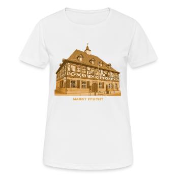 Feucht Markt Rathaus Mittelfranken Bayern - Frauen T-Shirt atmungsaktiv - Weiß - Vorne - AI Model Female 172 dark (172cm)