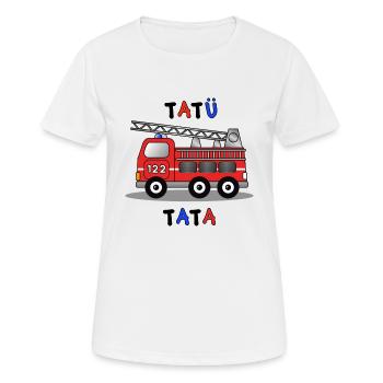 Feuerwehrauto - Frauen T-Shirt atmungsaktiv - Weiß - Vorne - AI Model Female 172 dark (172cm)