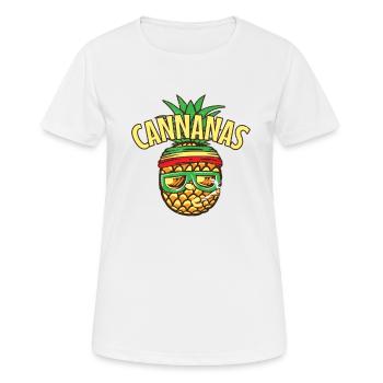 Kiffen Stoner Pineapple Hemp Cannanas Joint Bong - Women's Breathable T-Shirt - white - Front - AI Model Female 172 dark (172cm)