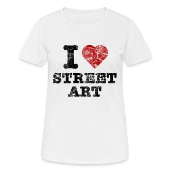 i_love_streetart_vintage - T-shirt respirant Femme - blanc - Devant - AI Model Female 172 dark (172cm)