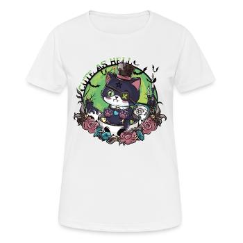 Das Erwachen von Catleman Jack - Frauen T-Shirt atmungsaktiv - Weiß - Vorne - AI Model Female 172 dark (172cm)