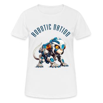 robotic nation 4 - Women's Breathable T-Shirt - white - Front - AI Model Female 172 dark (172cm)