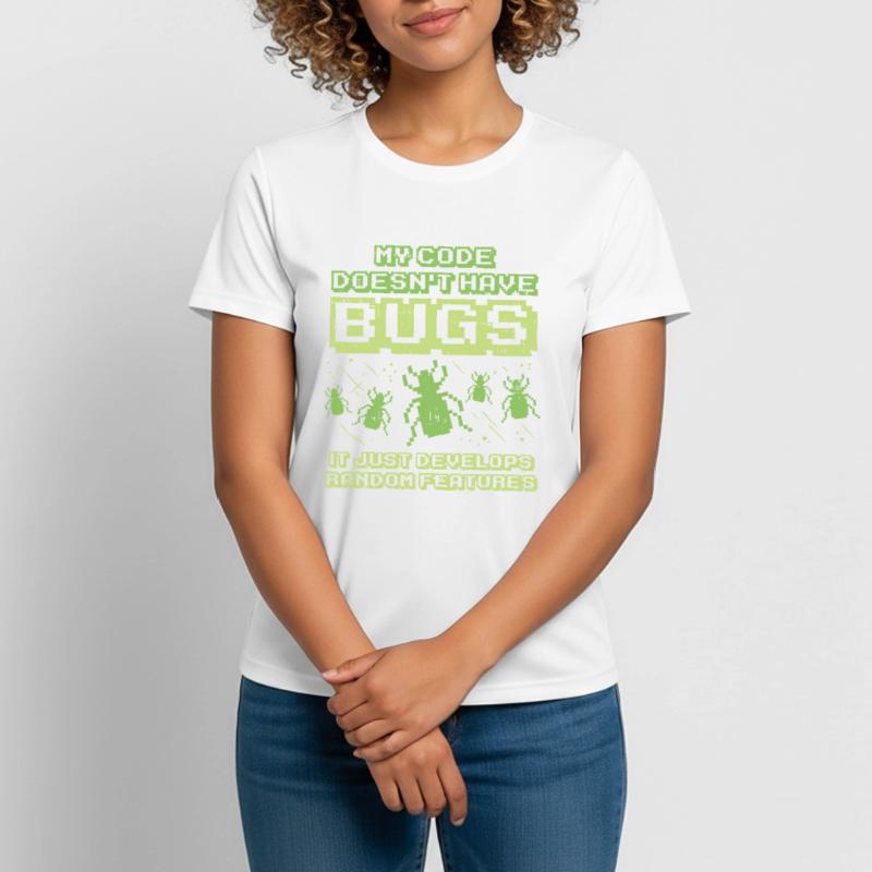 Code Bug Test Programmierer Entwickler Geschenk Frauen T-Shirt atmungsaktiv