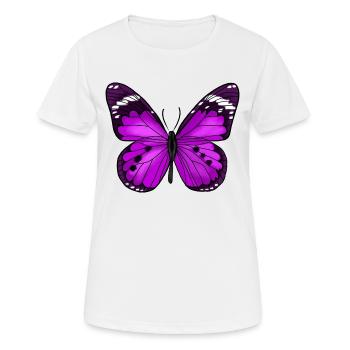 Butterfly Purple - Women's Breathable T-Shirt - white - Front - AI Model Female 172 dark (172cm)