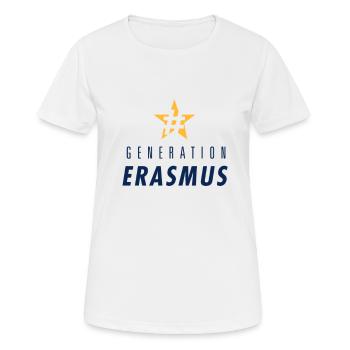 Génération Erasmus | Pro Europe - T-shirt respirant Femme - blanc - Devant - AI Model Female 172 dark (172cm)