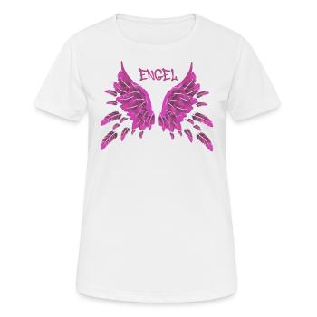 engel,pink,federn,angelwings,Flügel - Frauen T-Shirt atmungsaktiv - Weiß - Vorne - AI Model Female 172 dark (172cm)