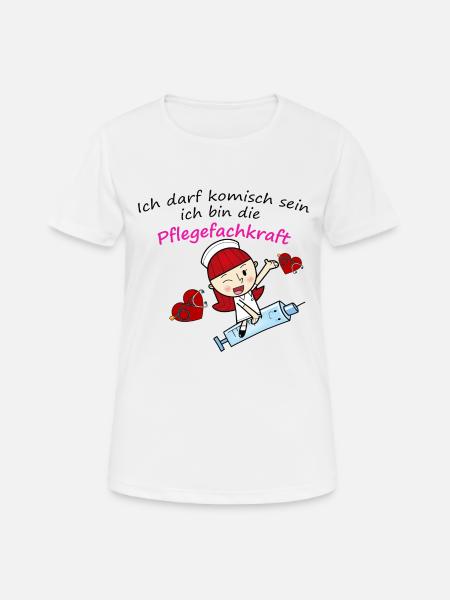 pflegefachkraft - Frauen T-Shirt atmungsaktiv - Weiß