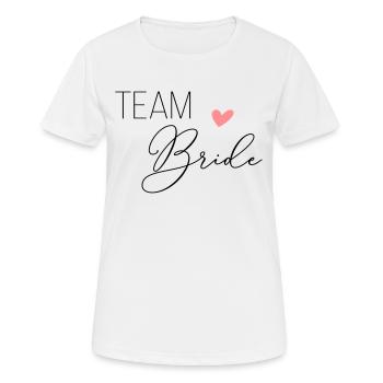 Team Bride Heart 2 - Women's Breathable T-Shirt - white - Front - AI Model Female 172 dark (172cm)