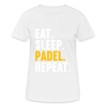 Padel Sport Padel Player - Women's Breathable T-Shirt - white - Front - AI Model Female 172 dark (172cm)