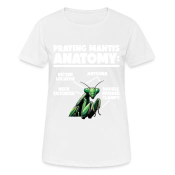 Mante religieuse Entomologie des insectes Entomologiste - T-shirt respirant Femme - blanc - Devant - AI Model Female 172 dark (172cm)