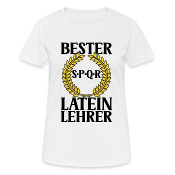 Latein Lehrer - Frauen T-Shirt atmungsaktiv - Weiß - Vorne - AI Model Female 172 dark (172cm)