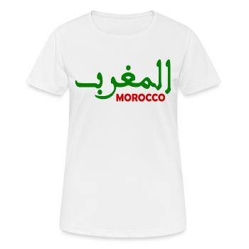 Maroc - T-shirt respirant Femme - blanc - Devant - AI Model Female 172 dark (172cm)