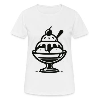 Eiscreme Design für den Eis und Eisdielen Fan - Frauen T-Shirt atmungsaktiv - Weiß - Vorne - AI Model Female 172 dark (172cm)