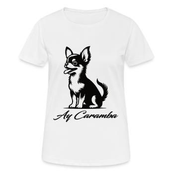 Design Chihuahua - Mignon et effronté - T-shirt respirant Femme - blanc - Devant - AI Model Female 172 dark (172cm)