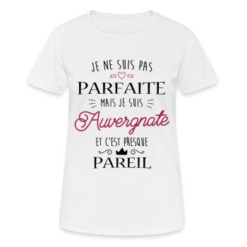 Auvergnate - T-shirt respirant Femme - blanc - Devant - AI Model Female 172 dark (172cm)