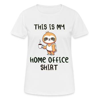 Sloth Home Office This Is My Home Office T-Shirt - Women's Breathable T-Shirt - white - Front - AI Model Female 172 dark (172cm)