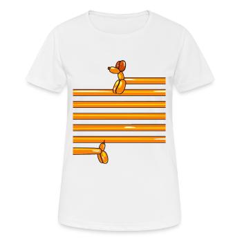 ballon-dog - Frauen T-Shirt atmungsaktiv - Weiß - Vorne - AI Model Female 172 dark (172cm)