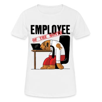 EMPLOYEE OF THE MONTH - Women's Breathable T-Shirt - white - Front - AI Model Female 172 dark (172cm)
