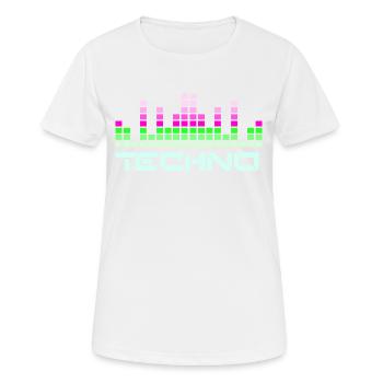 Musique techno - T-shirt respirant Femme - blanc - Devant - AI Model Female 172 dark (172cm)