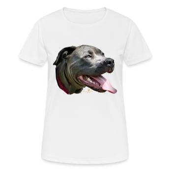 Stafford-Blue - Frauen T-Shirt atmungsaktiv - Weiß - Vorne - AI Model Female 172 dark (172cm)