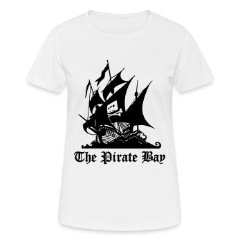 The Pirate Bay - Frauen T-Shirt atmungsaktiv - Weiß - Vorne - AI Model Female 172 dark (172cm)