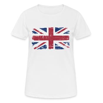 Großbritannien Flagge - Frauen T-Shirt atmungsaktiv - Weiß - Vorne - AI Model Female 172 dark (172cm)