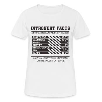 Introverted - Women's Breathable T-Shirt - white - Front - AI Model Female 172 dark (172cm)