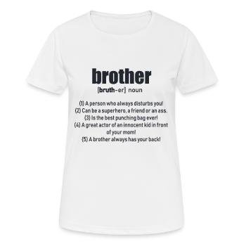 Frère - T-shirt respirant Femme - blanc - Devant - AI Model Female 172 dark (172cm)