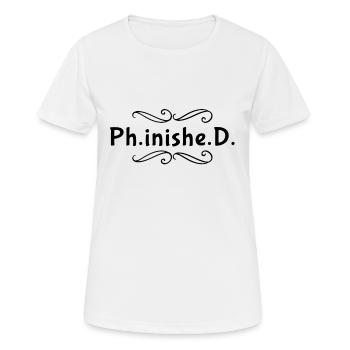 Thèse de doctorat - T-shirt respirant Femme - blanc - Devant - AI Model Female 172 dark (172cm)