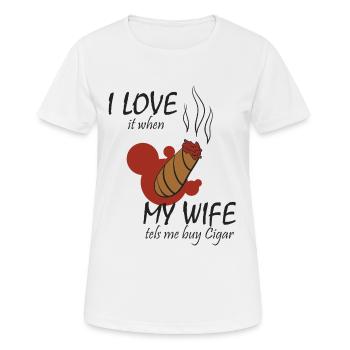 Zigarre - Frauen T-Shirt atmungsaktiv - Weiß - Vorne - AI Model Female 172 dark (172cm)