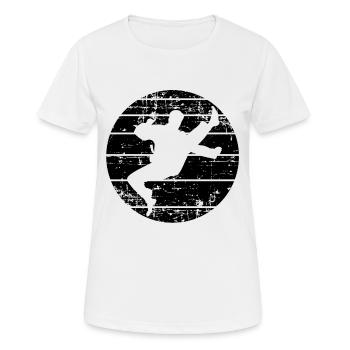 Kampfsport - Frauen T-Shirt atmungsaktiv - Weiß - Vorne - AI Model Female 172 dark (172cm)