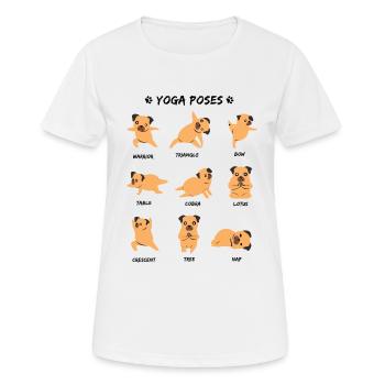 Poses de yoga - T-shirt respirant Femme - blanc - Devant - AI Model Female 172 dark (172cm)