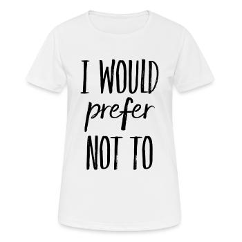 Non merci - T-shirt respirant Femme - blanc - Devant - AI Model Female 172 dark (172cm)